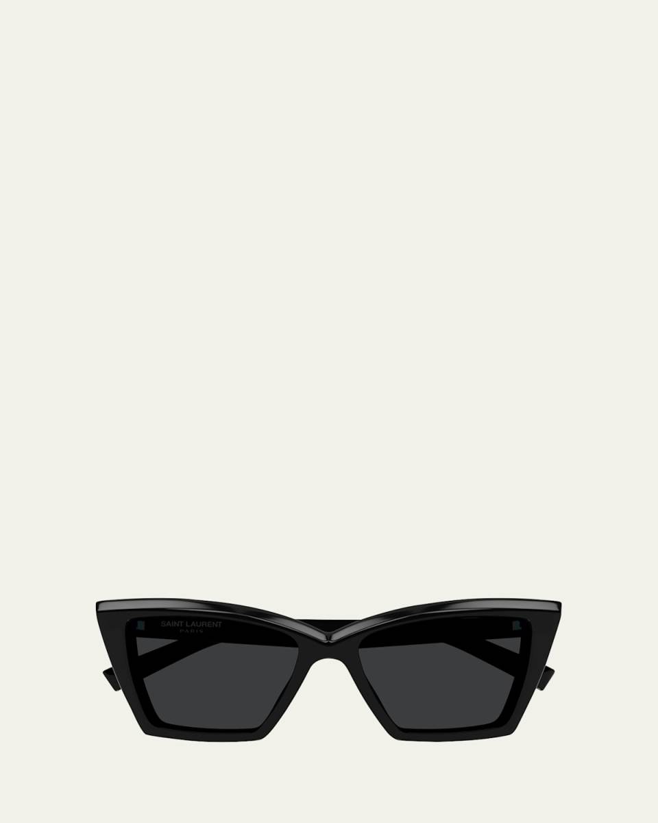 Beveled Acetate Cat-Eye Sunglasses